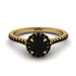 Milgrain Halo Black Diamond Ring - Betty No. 37 image 2