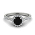 Milgrain Halo Black Diamond Ring - Betty No. 9 image 2