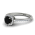 Milgrain Halo Black Diamond Ring - Betty No. 9 image 3
