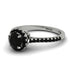 Milgrain Halo Black Diamond Ring - Betty No. 39 image 3