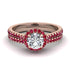 Milgrain Halo Diamond Bridal Set - Betty No. 47 image 2