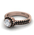 Milgrain Halo Diamond Bridal Set - Betty No. 32 image 3