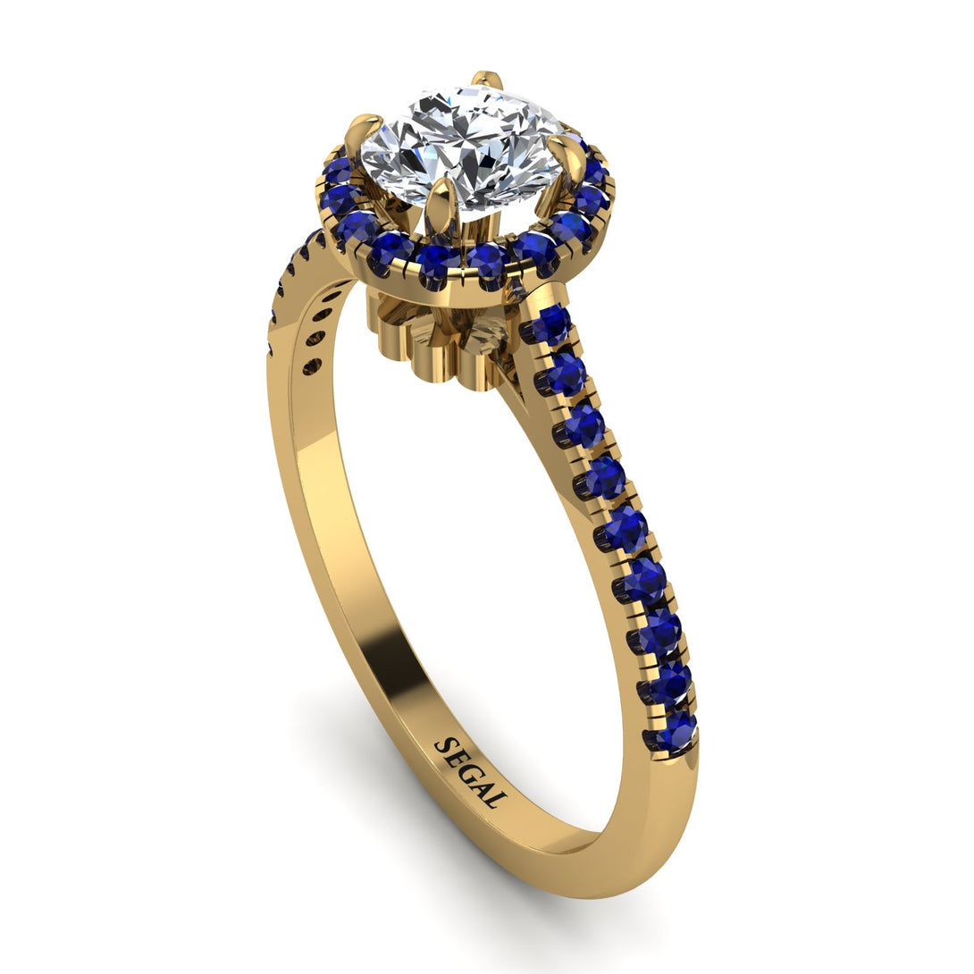 Milgrain Halo Diamond Ring - Betty No. 61