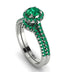 Milgrain Halo Emerald Bridal Set - Betty No. 21 image 1