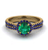 Milgrain Halo Emerald Bridal Set - Betty No. 64 image 2