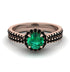 Milgrain Halo Emerald Bridal Set - Betty No. 35 image 2