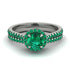 Milgrain Halo Emerald Bridal Set - Betty No. 21 image 2