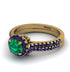 Milgrain Halo Emerald Bridal Set - Betty No. 64 image 3