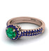 Milgrain Halo Emerald Bridal Set - Betty No. 65 image 3
