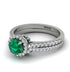 Milgrain Halo Emerald Bridal Set - Betty No. 6 image 3