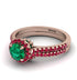 Milgrain Halo Emerald Bridal Set - Betty No. 50 image 3