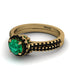 Milgrain Halo Emerald Bridal Set - Betty No. 34 image 3