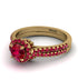 Milgrain Halo Ruby Bridal Set - Betty No. 55 image 3