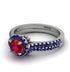 Milgrain Halo Ruby Bridal Set - Betty No. 72 image 3