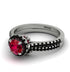 Milgrain Halo Ruby Bridal Set - Betty No. 42 image 3