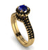 Milgrain Halo Sapphire Bridal Set - Betty No. 43 image 1