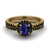 Milgrain Halo Sapphire Bridal Set - Betty No. 43 image 2