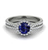 Milgrain Halo Sapphire Bridal Set - Betty No. 15 image 2