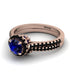 Milgrain Halo Sapphire Bridal Set - Betty No. 44 image 3