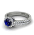 Milgrain Halo Sapphire Bridal Set - Betty No. 15 image 3