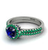 Milgrain Halo Sapphire Bridal Set - Betty No. 30 image 3