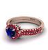 Milgrain Halo Sapphire Bridal Set - Betty No. 59 image 3