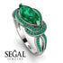 Milgrain Marquise Emerald Engagement Ring - Marley No. 21 image 10