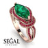 Milgrain Marquise Emerald Engagement Ring - Marley No. 50 image 10