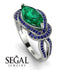 Milgrain Marquise Emerald Engagement Ring - Marley No. 66 image 10