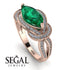 Milgrain Marquise Emerald Engagement Ring - Marley No. 5 image 10