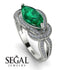 Milgrain Marquise Emerald Engagement Ring - Marley No. 6 image 10