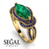 Milgrain Marquise Emerald Engagement Ring - Marley No. 64 image 10