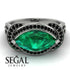 Milgrain Marquise Emerald Engagement Ring - Marley No. 36 image 2