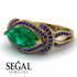 Milgrain Marquise Emerald Engagement Ring - Marley No. 64 image 3