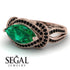 Milgrain Marquise Emerald Engagement Ring - Marley No. 35 image 3