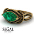Milgrain Marquise Emerald Engagement Ring - Marley No. 34 image 3