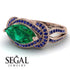 Milgrain Marquise Emerald Engagement Ring - Marley No. 65 image 3