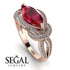 Milgrain Marquise Ruby Engagement Ring - Marley No. 11 image 10