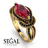 Milgrain Marquise Ruby Engagement Ring - Marley No. 40 image 10