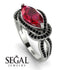 Milgrain Marquise Ruby Engagement Ring - Marley No. 42 image 10