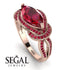 Milgrain Marquise Ruby Engagement Ring - Marley No. 56 image 10