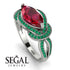 Milgrain Marquise Ruby Engagement Ring - Marley No. 27 image 10