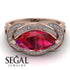 Milgrain Marquise Ruby Engagement Ring - Marley No. 11 image 2