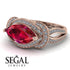 Milgrain Marquise Ruby Engagement Ring - Marley No. 11 image 3