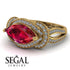 Milgrain Marquise Ruby Engagement Ring - Marley No. 10 image 3
