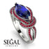 Milgrain Marquise Sapphire Engagement Ring - Marley No. 60 image 10