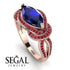 Milgrain Marquise Sapphire Engagement Ring - Marley No. 59 image 10