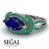 Milgrain Marquise Sapphire Engagement Ring - Marley No. 30 image 3