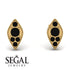 Milgrain Marquise Black Diamond Earrings - Faye No. 37 image 9