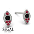 Milgrain Marquise Black Diamond Earrings - Faye No. 54 image 2